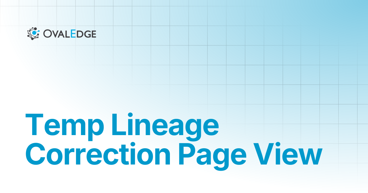 Temp Lineage Correction Page View | Knowledge Portal